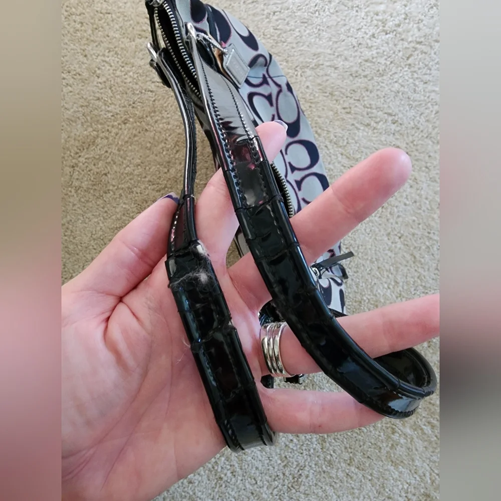 Authentic Coach Purse Black, Gray, Pink - Picture 14 of 15